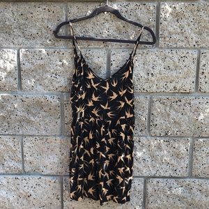 Flowy Sparrow Print Summer Dress